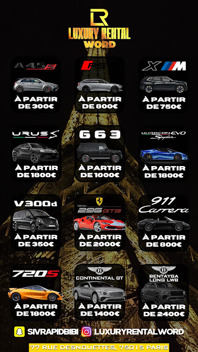 Luxury Rental Word Location De Voiture à Paris 15